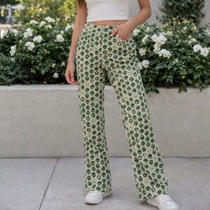 PacSun 90s BF Carpenter Corduroy Smiley Face Pants Size 23